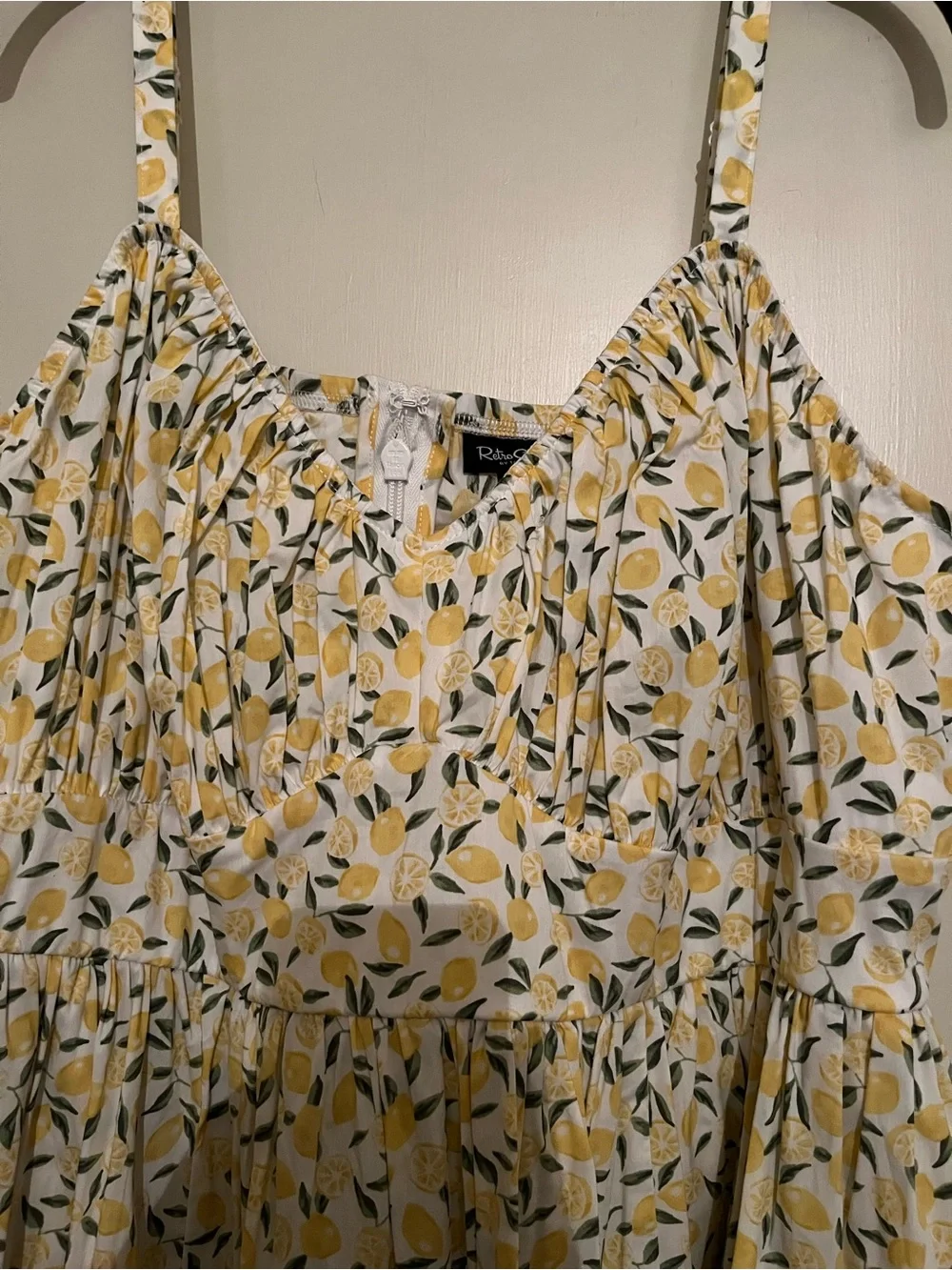 torrid White Sundress with Yellow Lemon Print, size 20